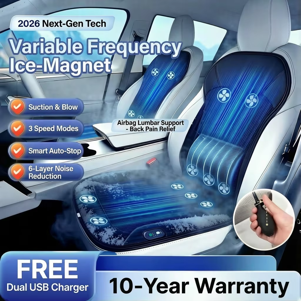 Extreme 20-Fan Pro Cooling Seat Cushion - Lumbar Massage & Auto Start/Stop