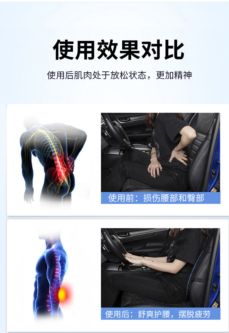 24V Luxury Truck Cooling Seat Pad - 6 Fans + Power Lumbar Massage Support
