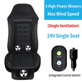 24V Heavy-Duty Truck Cooling Seat Cushion - 3 Large Fans, High Airflow Vent Pad