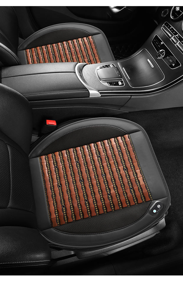 Stop Swearing on Seats! 3D‑Ventilated Bamboo Cooling Pad for Hot Cars, Stuffy Offices & Home Couches