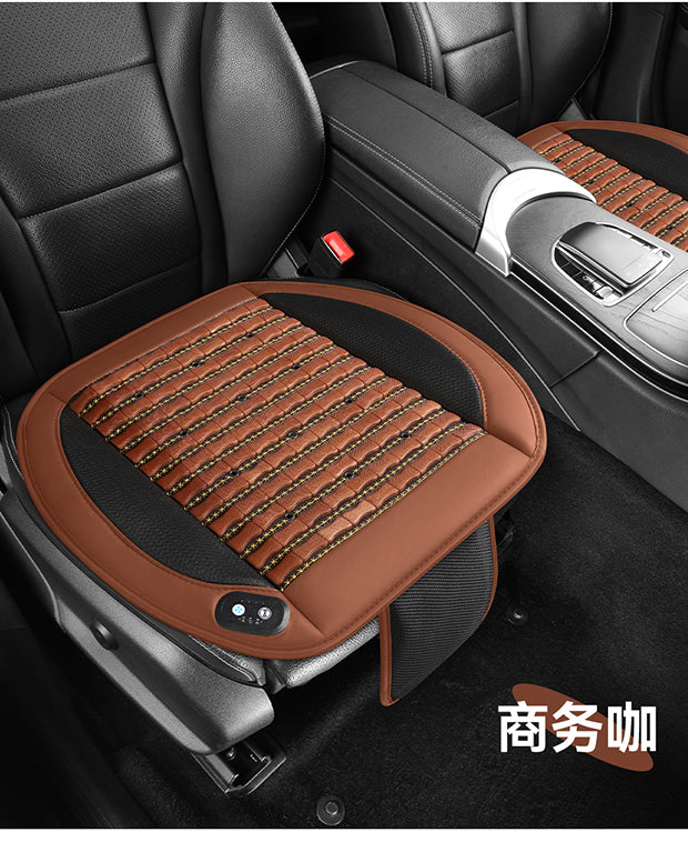3D Ventilated Bamboo Cooling Seat Pad - 12V/24V Universal Car Fan Cushion