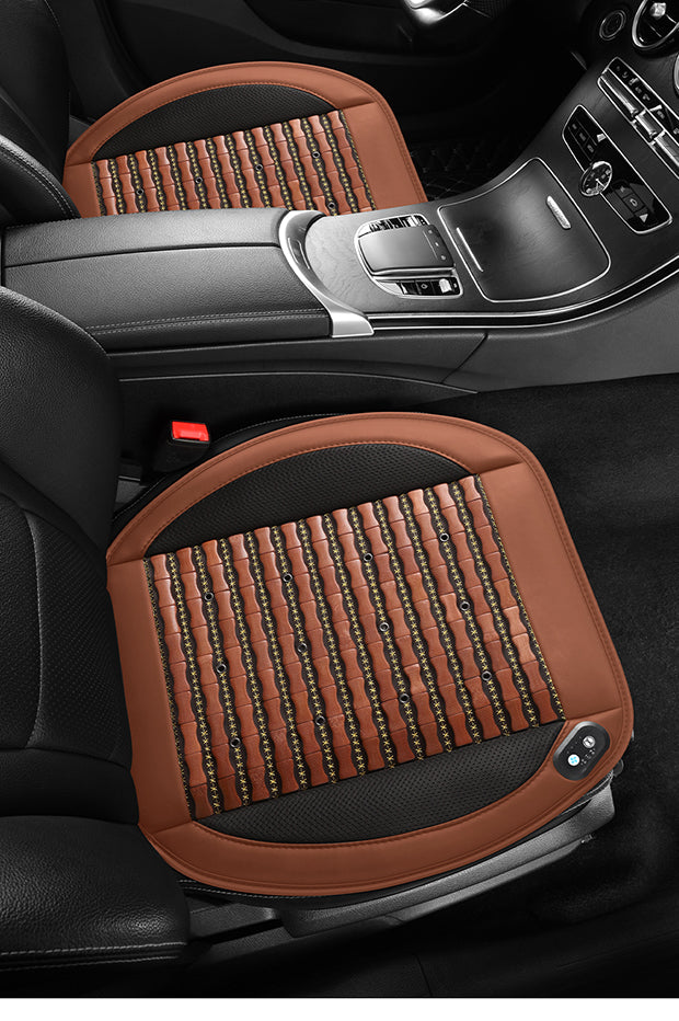 Stop Swearing on Seats! 3D‑Ventilated Bamboo Cooling Pad for Hot Cars, Stuffy Offices & Home Couches
