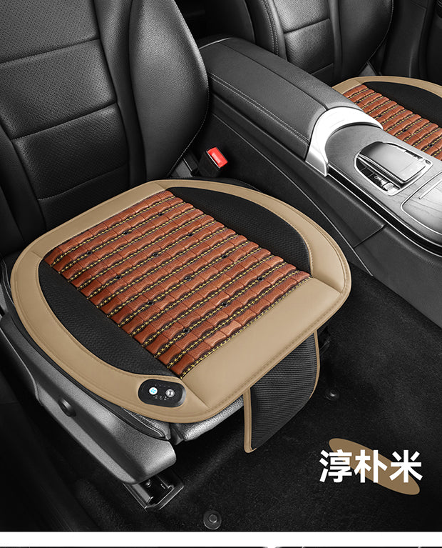 3D Ventilated Bamboo Cooling Seat Pad - 12V/24V Universal Car Fan Cushion