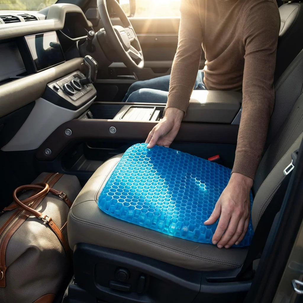 Portable USB Bamboo Cooling Seat Mat - Eco-Friendly Fan Mat for Car & Office